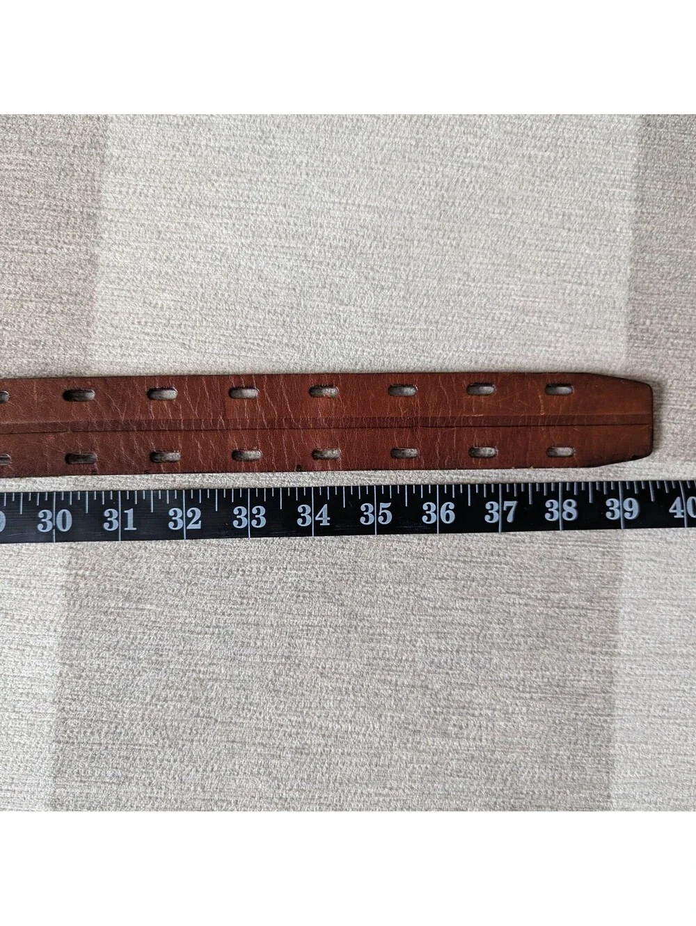 Fossil leather double prong belt - Size 34